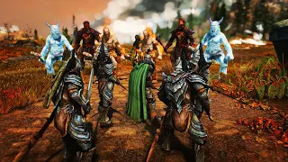 Skyrim NPC Battle - Orcs Vs. Giants