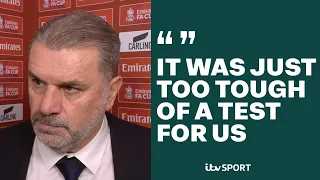 Disappointed Ange Postecoglou credits Man City performance as Spurs crash out of FA Cup | ITV Sport