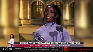 Fraser-Pryce wins Laureas Sportswoman of the Year, She is the 3rd Jamaican to win behind Bolt & ETH