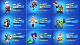 All new SKINS - Unlock Animation + Cost + Release Date! (Brawl Stars)