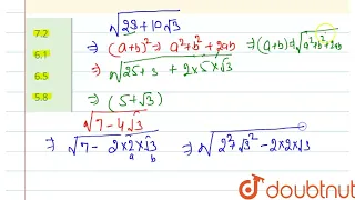 The value of sqrt(28+10 sqrt3)- sqrt(7-4 sqrt3) is closest to:sqrt(28+10 sqrt3)- sqrt(7-4 sqrt3)...