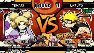 Temari (Classic) VS Naruto (INSANE) - Naruto Shippuden Ultimate Ninja 4