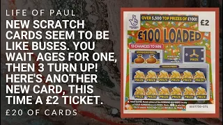Brand New £2 Lottery Scratch Cards. £20 of £100 Loaded scratch cards scratched off for you to enjoy