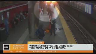 Woman hit by falling metal box at Harvard station suing MBTA