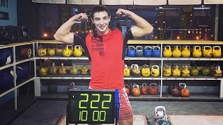 Ivan Markov - 32 kg kettlebell snatch 222 reps in 10 minutes