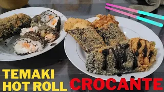 Como fazer Temaki e Hot Roll Frito e CROCANTE !!!