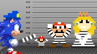 Sonic Locked Family Mario in Prison For 24 HOURS Challenge!