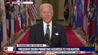 President Biden addresses Nation in first primetime address, marking one-year COVID-19 anniversary