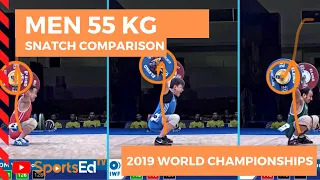 WEIGHTLIFTING SNATCH COMPARISON Men's 55KG category at the IWF Worlds 2019