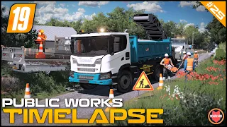 🚧 Scraping Asphalt Using Milling Machine On A Local Road - Public Works ⭐ FS19 Geiselsberg TP