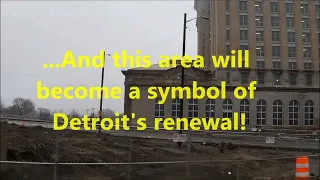 A Foggy View of Detroit's Michigan Central & Roosevelt Park Renovations January 2023.