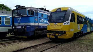 HEL Pociągi i bocznica kolejowa słynne domki wczasowe z wagonów kolejowych / PolRegio i Intercity