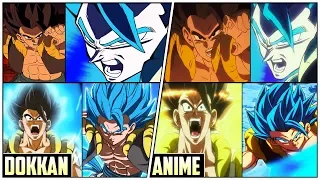 Super Saiyan Blue Gogeta DOKKAN VS ANIME Comparison