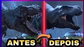 COMPARANDO DINOSSAUROS DO CINEMA COM DINOS REALISTAS | JURASSIC PARK (REACT) FILME CORE DO YOUTUBE