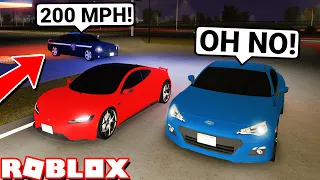 Mean Cop Caught Me Racing in My $5M Tesla Roadster! (Roblox Greenville)