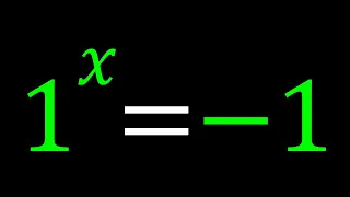 A Very Interesting Exponential Equation | 1ˣ = -1