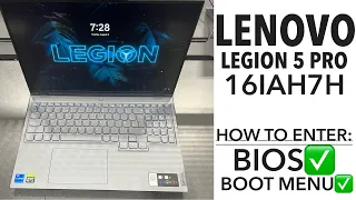 Lenovo Legion 5 Pro 16IAH7H - How To Enter Bios (UEFI) & Boot Menu Options