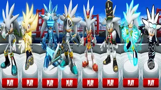 Sonic Forces vs Sonic Speed Simulator - All Silver the Hedgehog Runners Battle: ESP, Super, Lantern
