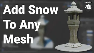 How to quickly add snow to models in blender!