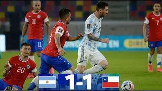 Argentina 1 - 1 Chile | 2022 World Cup Qualifiers Match | All Goals & Match Highlights