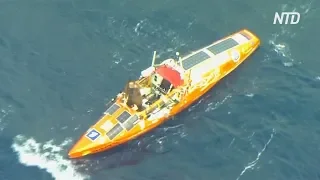 Лодку россиянина Фёдора Конюхова сняли на видео чилийские военные