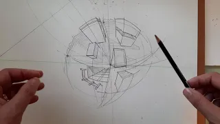 Crash Course - 6-point Curvilinear Perspective: 2 - Drawing with Tools