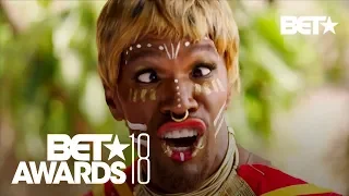 Wanda In Wakanda! Jamie Foxx Helps Michael Blackson Complete A Mission! | BET Awards 2018