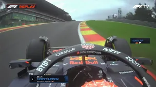Max Verstappen almost crashes at raidillon | 2023 Belgian Grand Prix