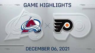 NHL Highlights | Avalanche vs. Flyers - Dec. 6, 2021