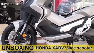 unboxing HONDA XADV 750 scooter 2019