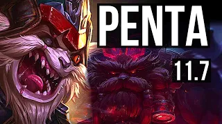 KLED vs ORNN (TOP) | Penta, Legendary, 1.3M mastery, 15/5/11 | TR Diamond | v11.7