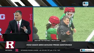 Greg Schiano talks 2023 #BigTen Media Days -- #Rutgers Scarlet Knights Football