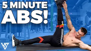 5 MINUTE ABS For Stronger Six Pack (HIT ALL 4 MUSCLES!) | V SHRED