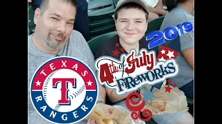 Rangers Baseball Last July 4th @ Globe Life Park 2019 with FULL FIREWORKS SHOW AT THE END!!!