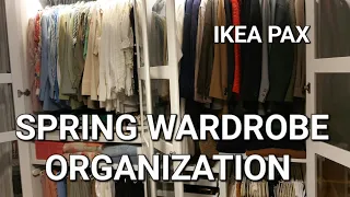 WARDROBE QUICK TOUR | Spring Organization | Ikea Pax System