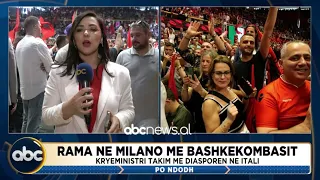 Milano “vishet” kuqezi/ Kryeministri Rama takim me diasporën në Itali | ABC News Albania