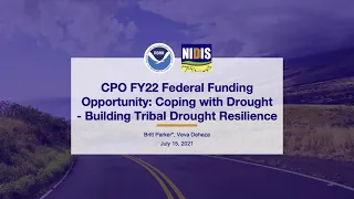 FY22 Coping with Drought: Building Tribal Drought Resilience Informational Webinar