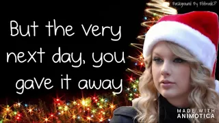 Taylor Swift  Last Christmas Lyrics(Lyrics) Key G