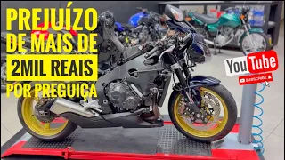 CBR1000RR OLHA O QUE FIZERAM COM ESSA MOTO,TRISTE DEMAIS