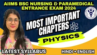 Most important chapters AIIMS Bsc Nursing Entrance Exam|| Syllabus || Physics|| #bscnursing #aiims