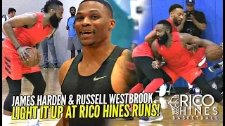 James Harden, Russell Westbrook & Paul George BRING THE HEAT to Rico Hines Private NBA Runs!!