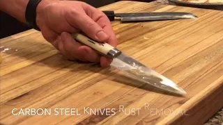 Knife Maintenance - Rust removal for carbon knives - Never a Dull Moment