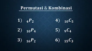 Permutasi dan kombinasi