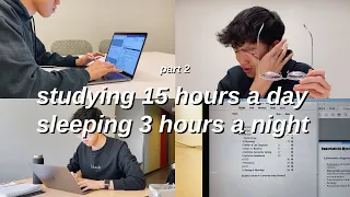 COLLEGE FINALS WEEK | studying 15 HOURS a day & sleeping 3 HOURS a night *motivational exam vlog*