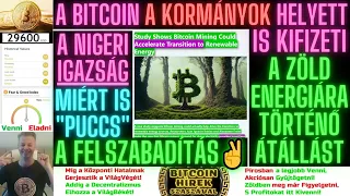 Bitcoin Hírek (1706) - A Bitcoin a Kormányok HELYETT IS KiFizeti a ZÖLD Energiára Történő Átállást🧐