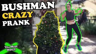 A MUST WATCH!  Funny Video - Bushman Scare prank in San Antonio