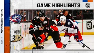 Blue Jackets @ Ducks 4/17 l NHL Highlights 2022