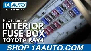 How to Locate Interior Fuse Box 05-16 Toyota RAV4