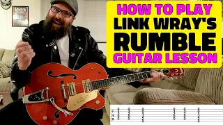 How to play Rumble by Link Wray - Guitar Lesson w/tabs