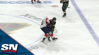 Ryan Hartman Lays Out Anthony Duclair With Big Hit In Neutral Zone